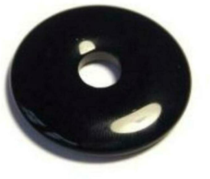 Obsidiaan zwart donut 30 mm
