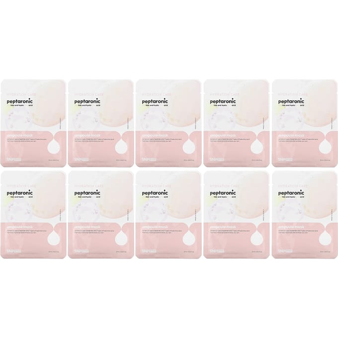 SNP, Masque de Beauté Ampoule Peptalonic, 10 feuilles, 25 ml (0,84 fl oz) chaque white