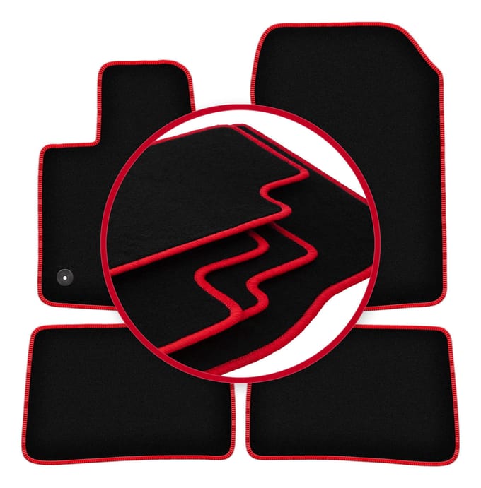CARLUX-RED automatten voor: Renault Twingo II hatchback (2007-2014)