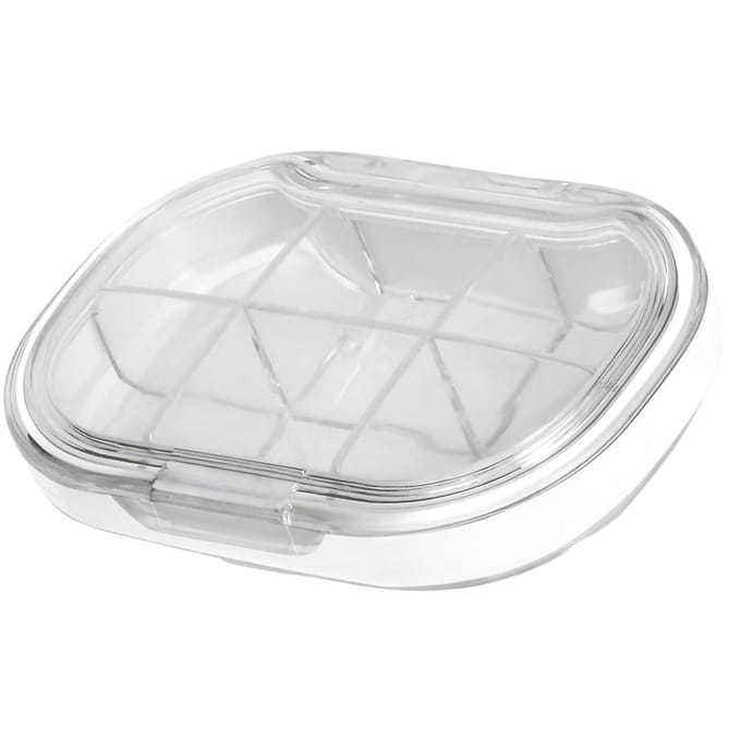 Draagbare Mini Pilendoosje Reis Pillen Dispenser Organizer Huishoudelijk Voedselkwaliteit Afgesloten Opslag wit