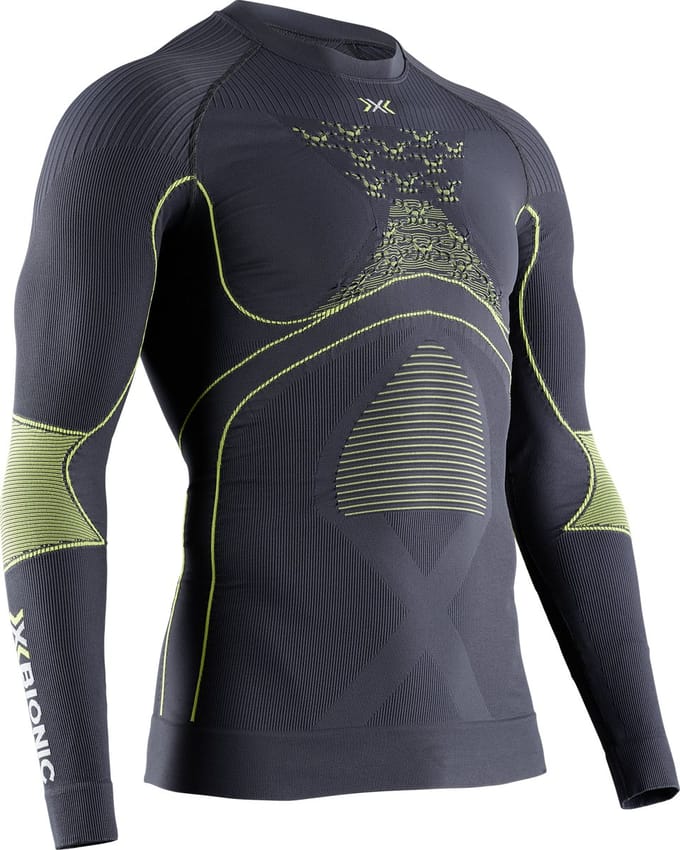 X-Bionic Energy Accumulator 4.0 Thermoshirt Lange Mouwen Heren Charcoal/Yellow - S