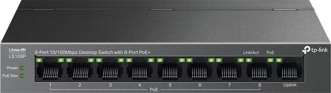 TP-Link LiteWave LS109P - Netwerkswitch - Unmanaged - PoE