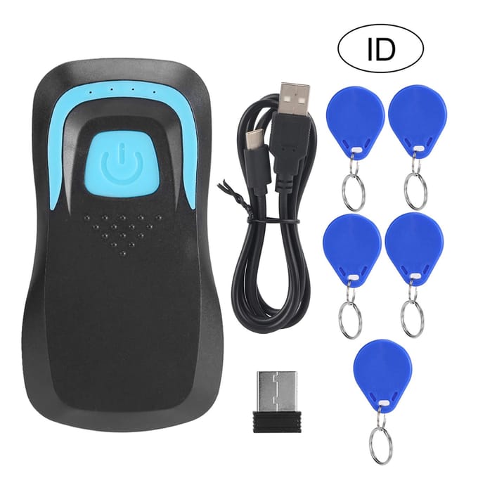 Bluetooth RFID-kaartlezer Draadloze Codyscanner met 5 Kaarten Wit IC 13,56 MHz zwart