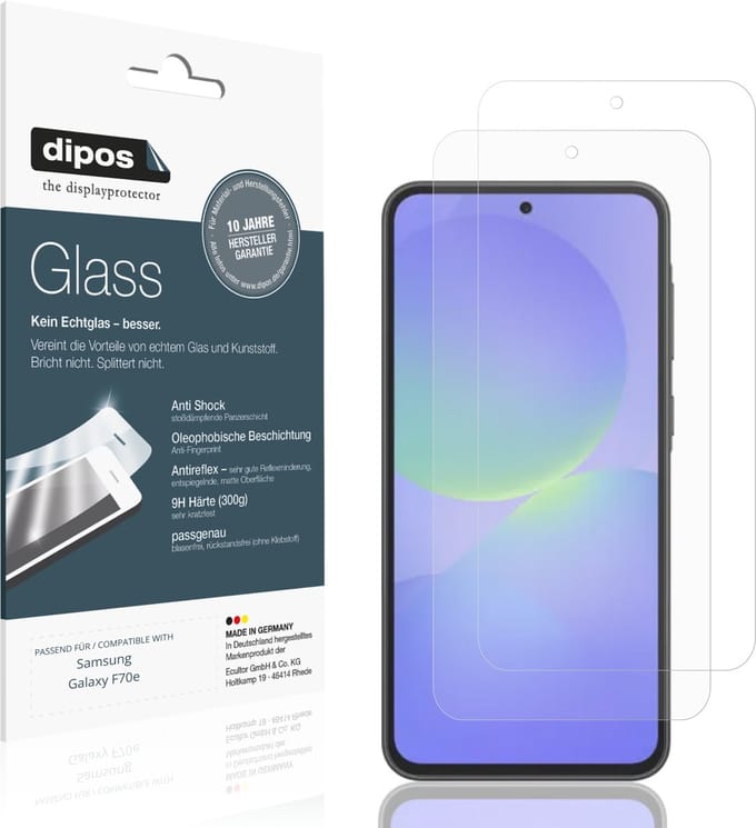 dipos – 2x Matte Pantserfolie geschikt voor Samsung Galaxy F70e | 9H Screenprotector