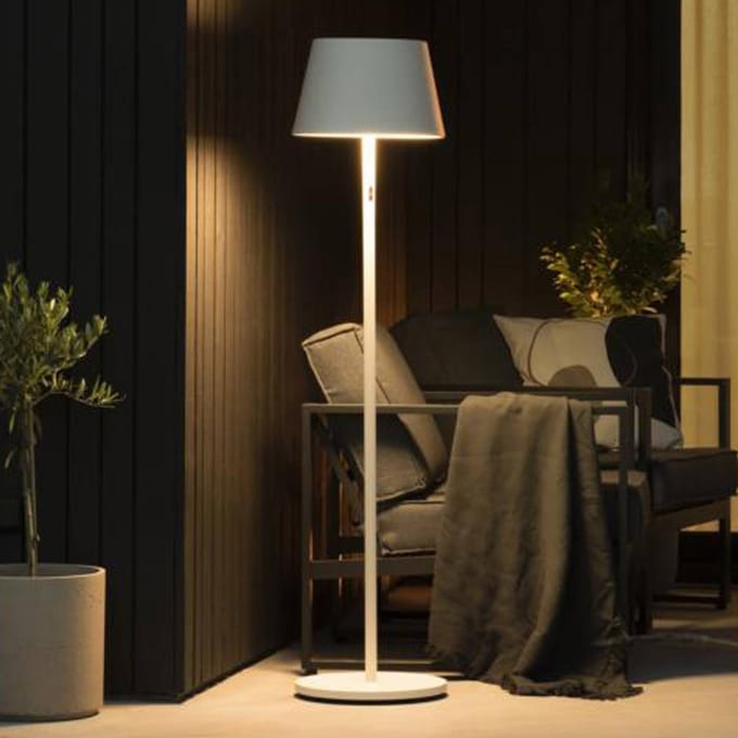 Konstsmide Pomezia staande lamp (snoerloos) met dimmer - H 150cm - Wit