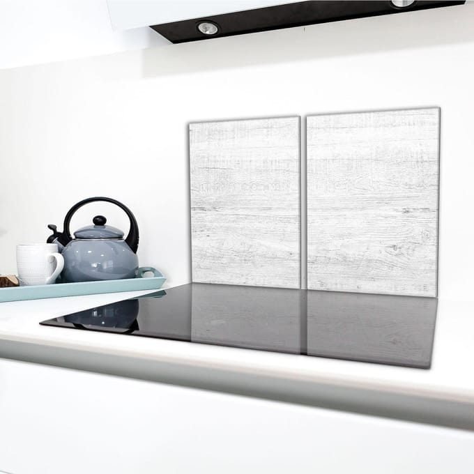 TMK ArtDeko - Beschermplaat - Glas - 40x52cm - Houtprint