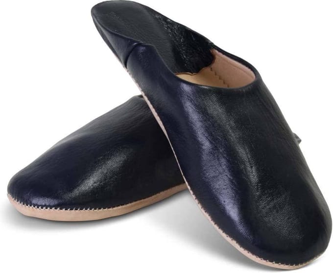 Safaary - Marokkaanse Babouche Leer Donkerblauw - Maat 41