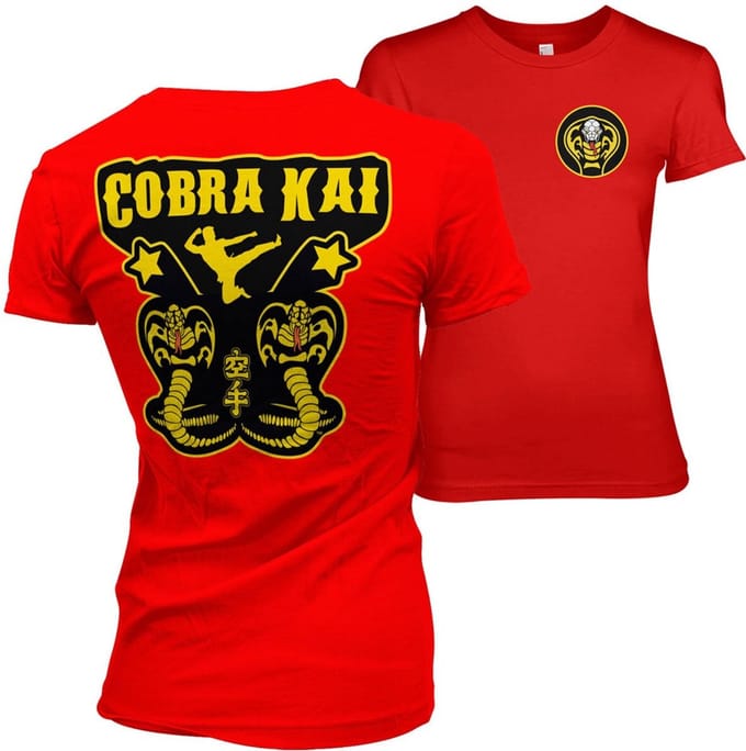 Cobra Kai Kickback Girly Tee dames-T-shirt rood