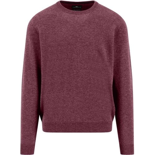 Fynch-Hatton Trui O-Neck Solid Color Cashmere Deep Merlot / male