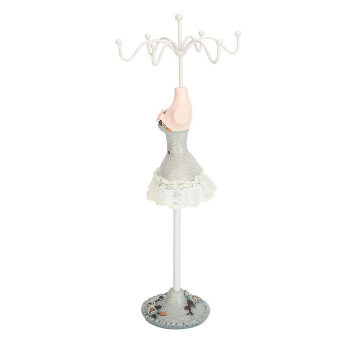 Model Jurk Sieraden Display Standaard Oorbellen Ketting Haken om op te hangen Stabiele Basis Mannequin Ketting 6 white