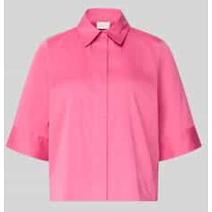 boxy fit blouse met blinde knoopsluiting