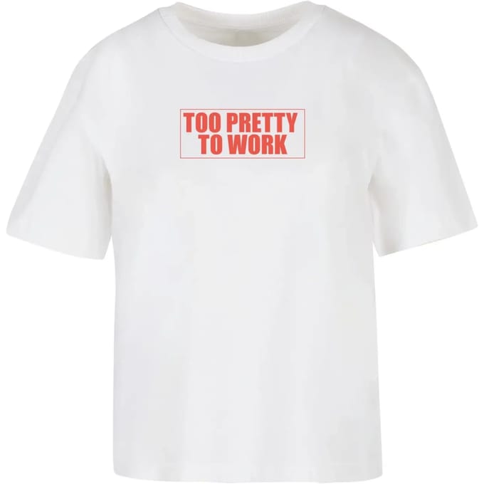 Dames-T-shirt Miss Tee Too Pretty To Work