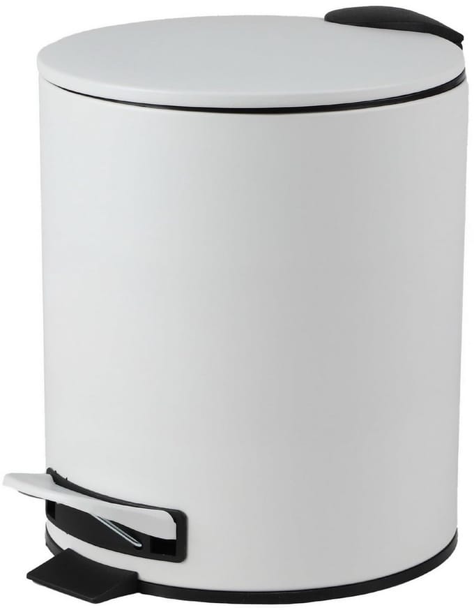 Pedalemmer 5 Liter met Soft-Close en Uitneembare Binnenemmer, Wit