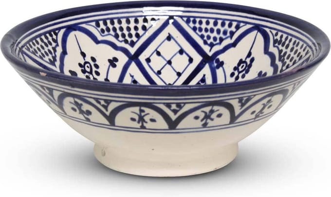 Safaary - Marokkaanse Schaal Blauw Nakhil Mya Ø 25 x 10cm