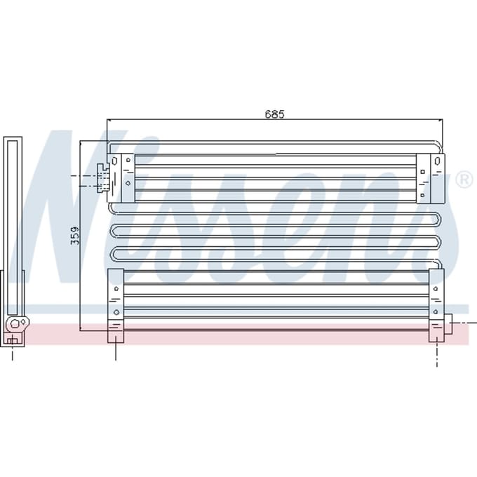 Condensator, airconditioning NISSENS 94388