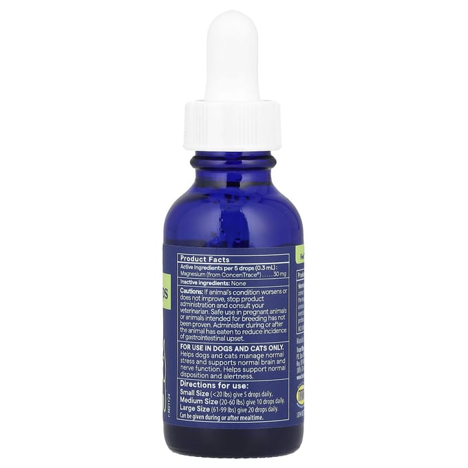 Trace, Dier, Kalmerende Druppels, voor Honden en Katten, 1 fl oz (30 ml) blue