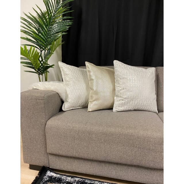 Gek op kussens! Sierkussen hila silver / white | 45 x 45 cm | polyester