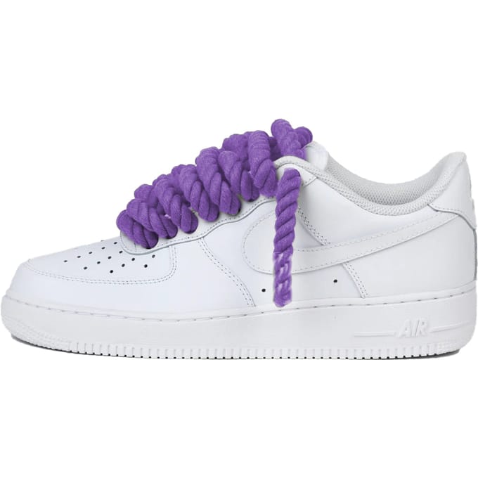 Nike Air Force 1 Low Rope Laces Purple Custom