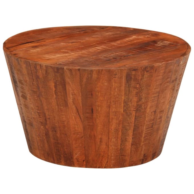 vidaXL - Salontafel - Ø52x30 - cm - massief - ruw - mangohout
