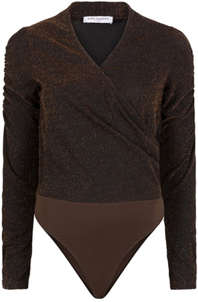 Lofty Manner T-shirt Body Everly Qk403 200 Brown Dames Maat - S