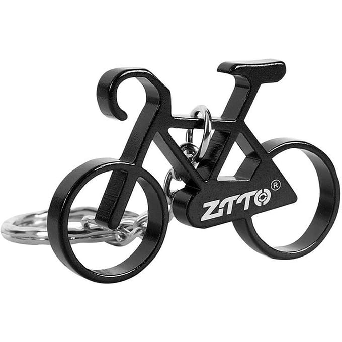 Mini Fiets Sleutelhanger Aluminiumlegering Fiets Sleutelhanger Sleutelhanger Ring zwart