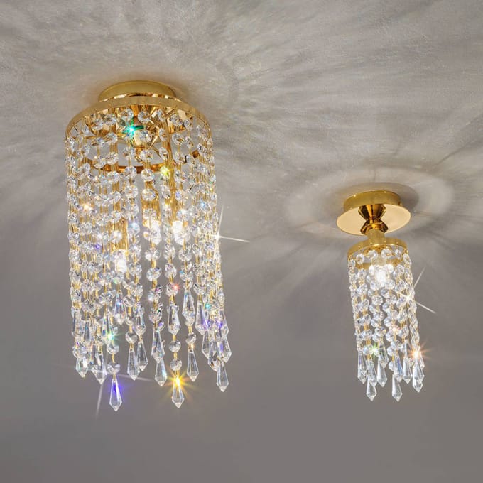 KOLARZ Charleston plafondlamp kristal, Ø 10cm