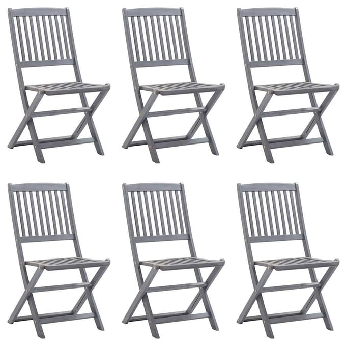 vidaXL - Klapstoelen - 6 - stuks - van - massief - acaciahout