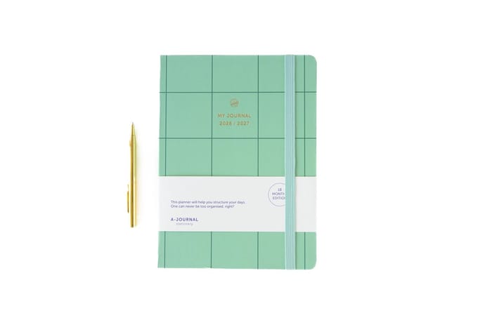 My Journal - Agenda 2026-2027 - A5 - 18 maanden - Mintgroen geruit