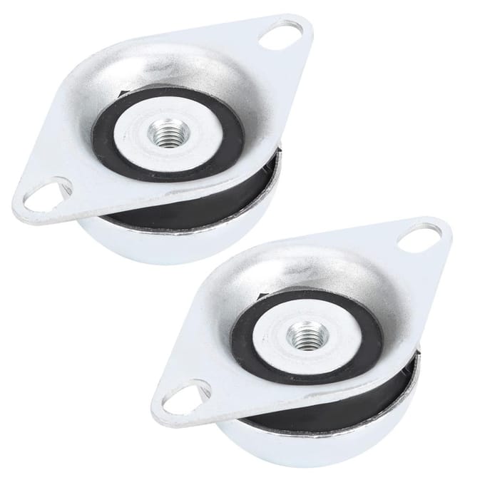 2 stuks Schokdemper Klokvormig FRH voor Auto Diesel Generator M10 Draad Rubber Buffer white