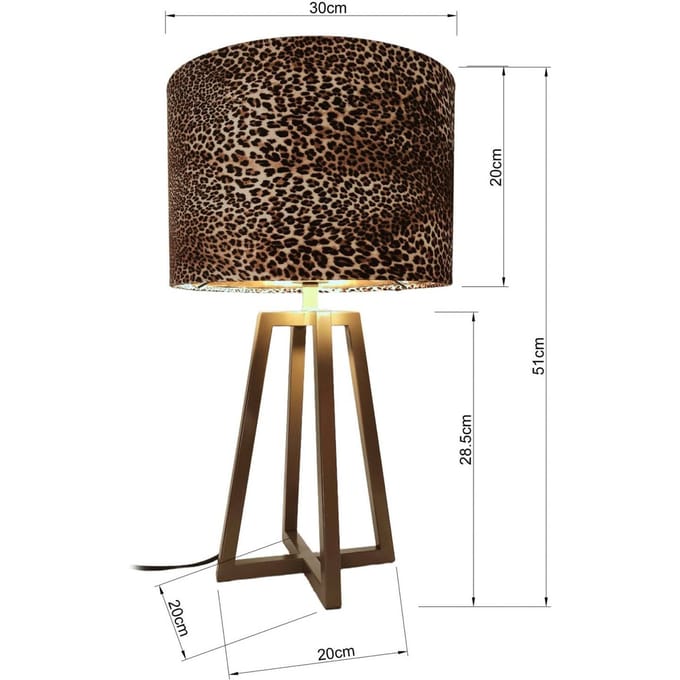 KARE tafellamp Wildlife, bruin, staal, hoogte 51 cm, E27