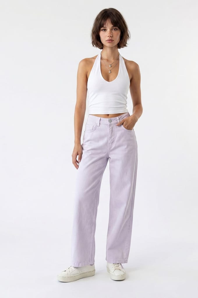 Hoge Taille Wijde Denim Jeans