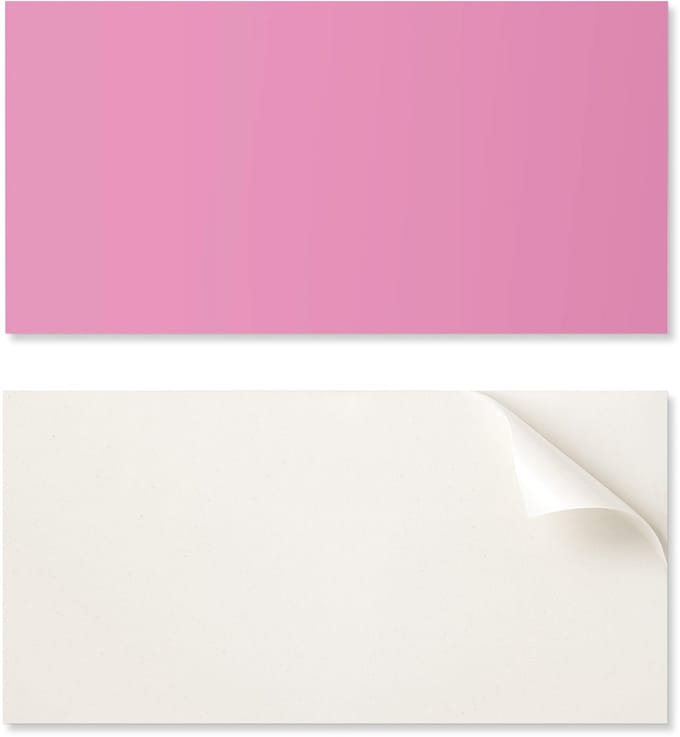 Set zelfklevende vinyltegels, pastelroze, 10x40x20 cm