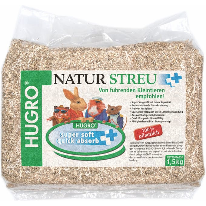 2x1,5kg Hugro Natuurstrooisel Knaagdier
