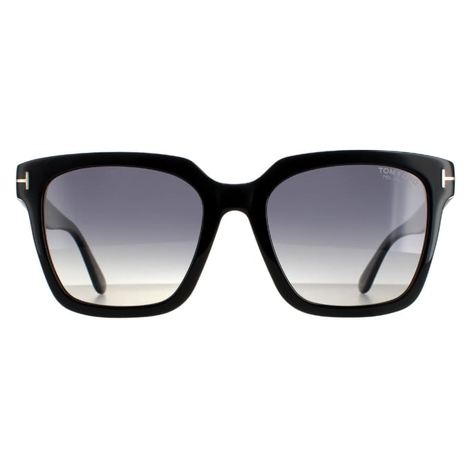 Tom Ford zonnebril Selby FT0952 01D Glansende zwarte rook gepolariseerd
