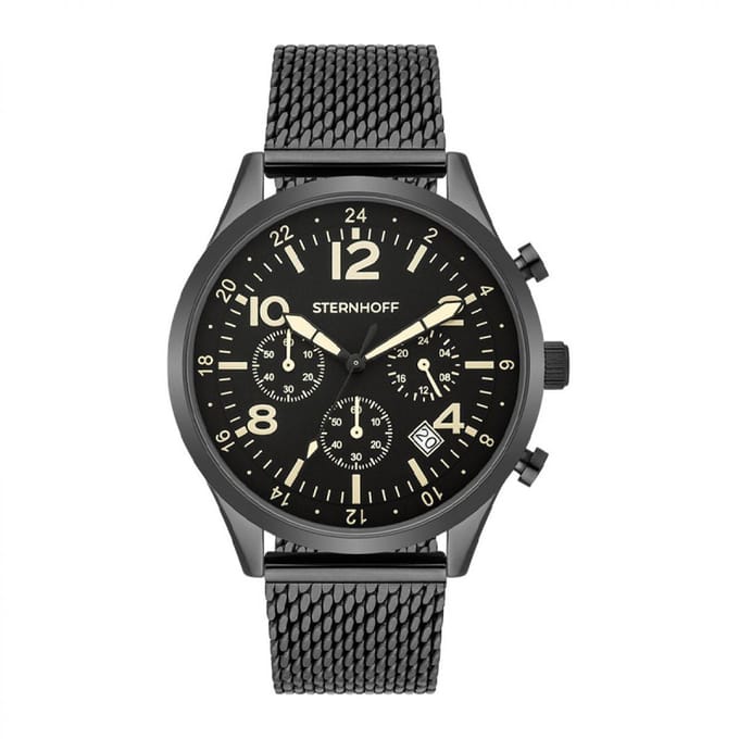 Sternhoff ST800 Chronograaf Zwart Mesh | 10050104