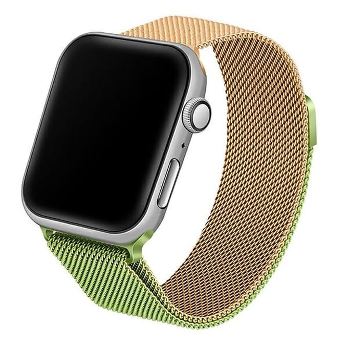 Beline Apple Watch Stalen band 38/40/41mm groen/goud groen/goud