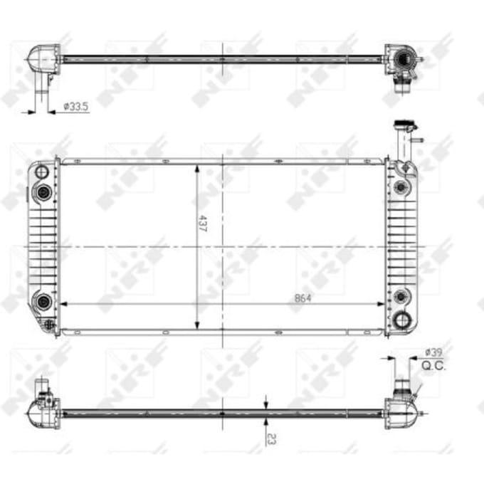 Radiator, motorkoeling NRF 56093