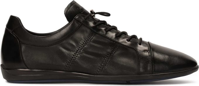 Casual men's half shoes with crinkle upper