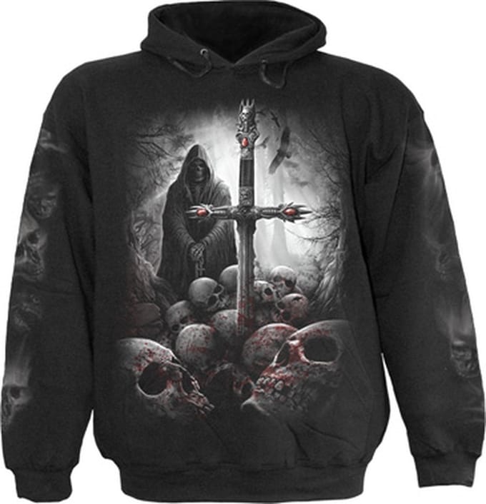 Spiral Hoodie/trui -S- SOUL SEARCHER Zwart