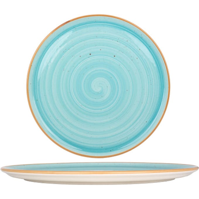 Bonna Pizzabord - Aqua - Porselein - 32 cm - set van 2
