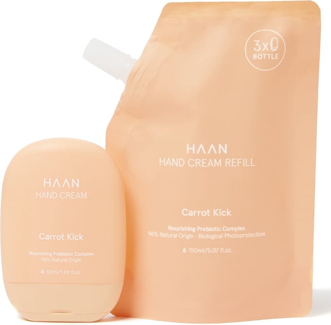 HAAN Handcrème + Refill Carrot Kick - Navulzak - Navulling - 50ml/150ml