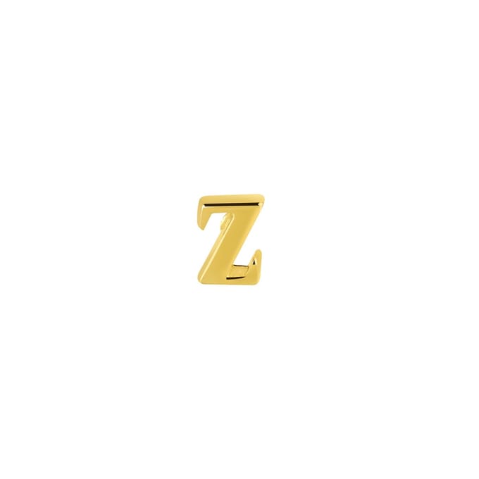Goud Plated Oorknop Letter z