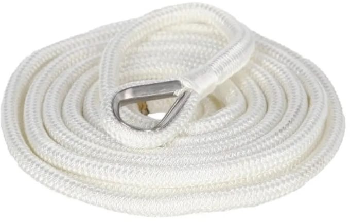 Plastimo Set Met Gevlochten Aanmeerlijn Met Splitsoog 7 M Beige 12 mm