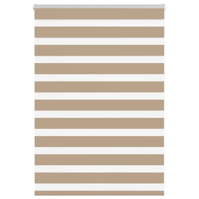 vidaXL - Zebra - Blind - 115x100 - cm - stofbreedte - 110,9 - cm - polyester - zandbruin