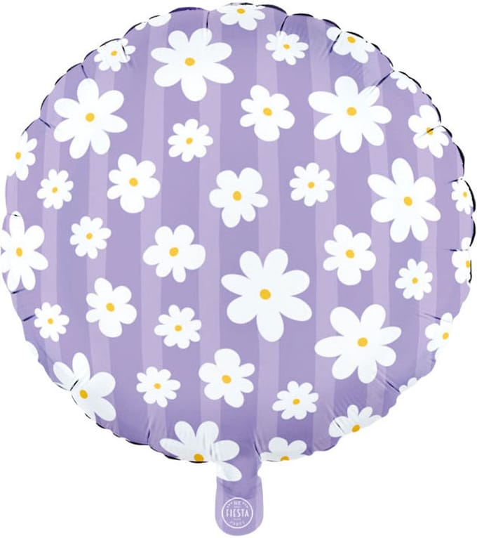 Globos 18 Inch Round Foil Balloon Daisies