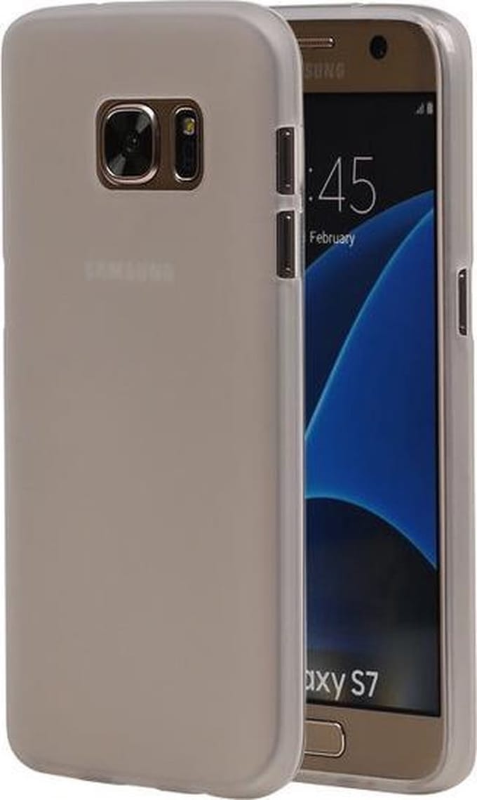 Samsung Galaxy S7 TPU Hoesje Transparant Wit