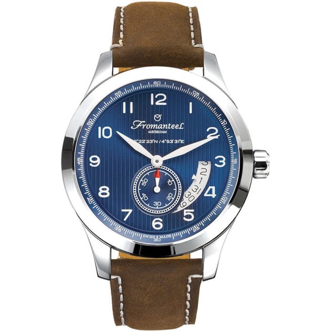 Refurbished Fromanteel Amsterdam Nautique Blue A-0253-014 Heren Horloge 42mm