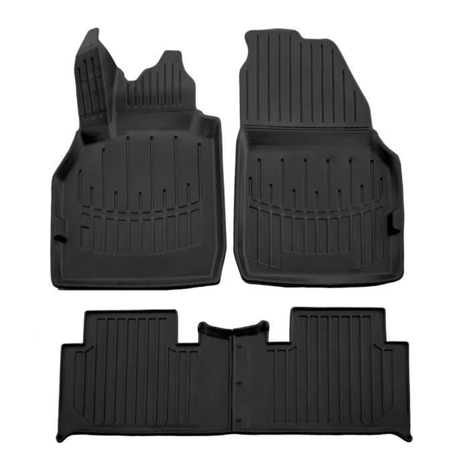 Tapis de sol - SCOUTT - Renault Scenic 2 - Caoutchouc Premium - 3D - Résistant à l'eau noir