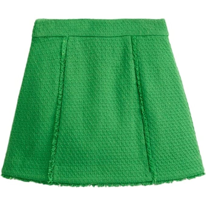 Boden Tweed Interest Mini Green Maat: 10 | Mini Rokken Outlet | Dames | Groen