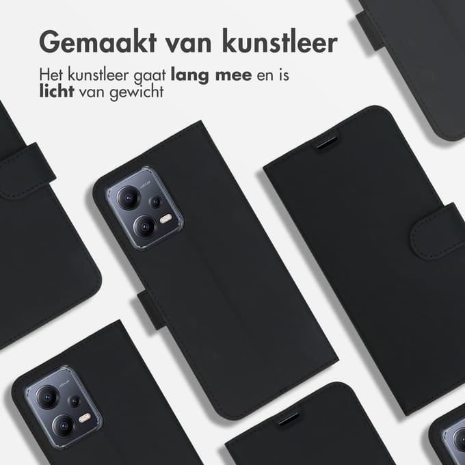 Accezz Hoesje - Geschikt voor Xiaomi Redmi Note 12 / Xiaomi Poco X5 5G - Wallet Softcase Bookcase - Zwart